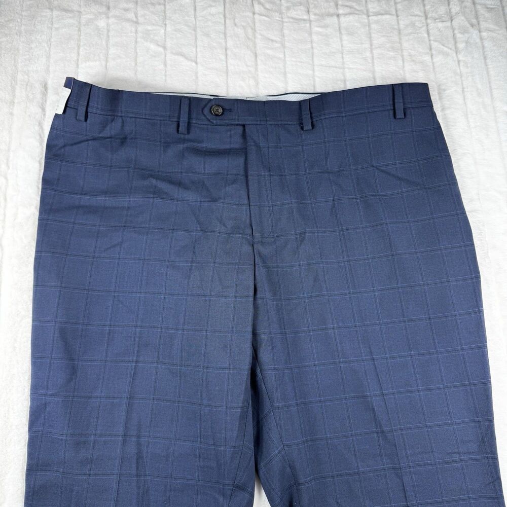 Ralph Lauren The Comfort Flex Pant Men's 42x29 Flat Front Navy Plaid Casual NWT - Picture 11 of 15